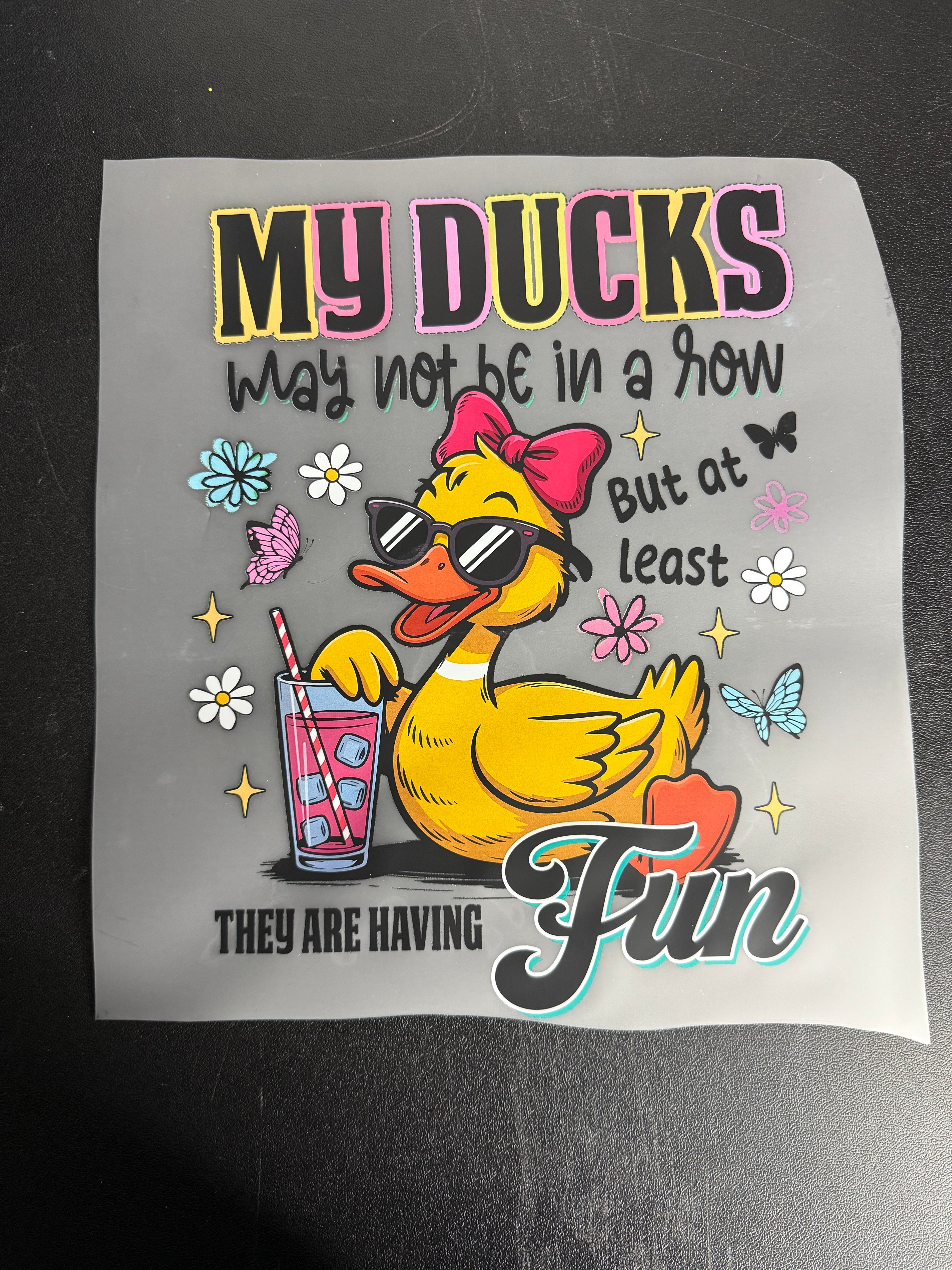 My ducks may not be in a row but at least they are having fun