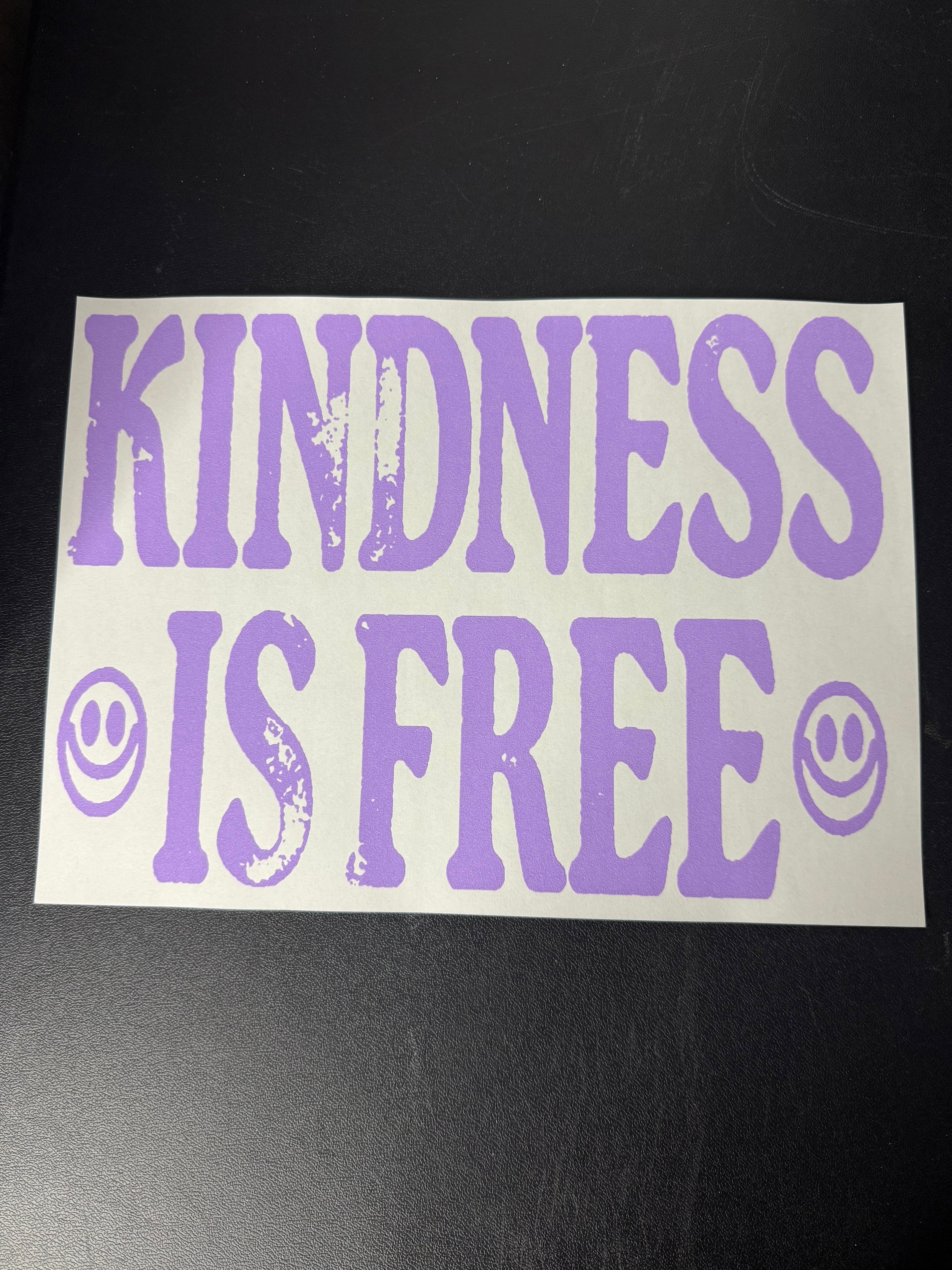 Kindness is free