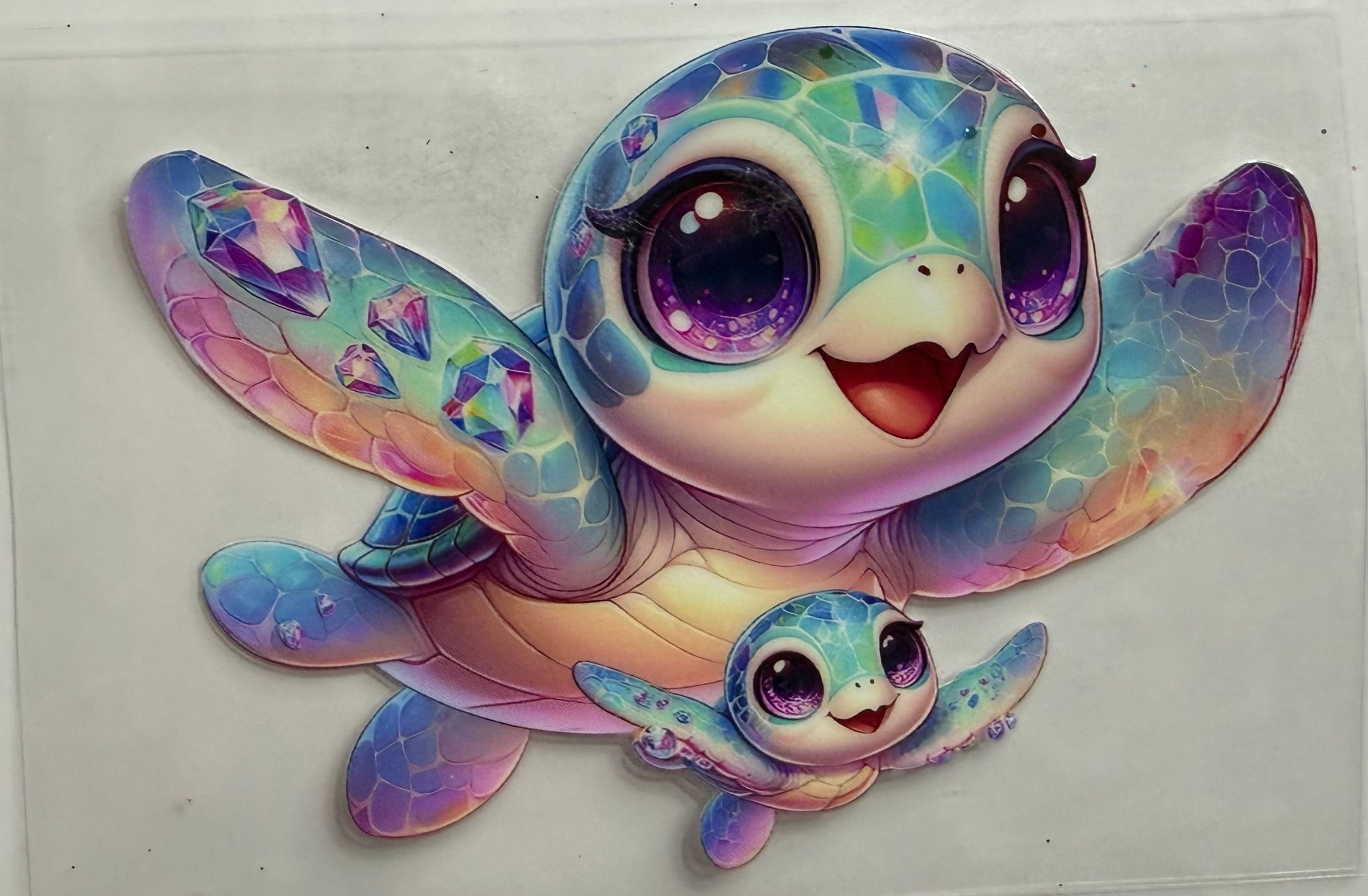 Mama and baby turtle