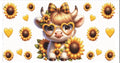 Sunflower cow