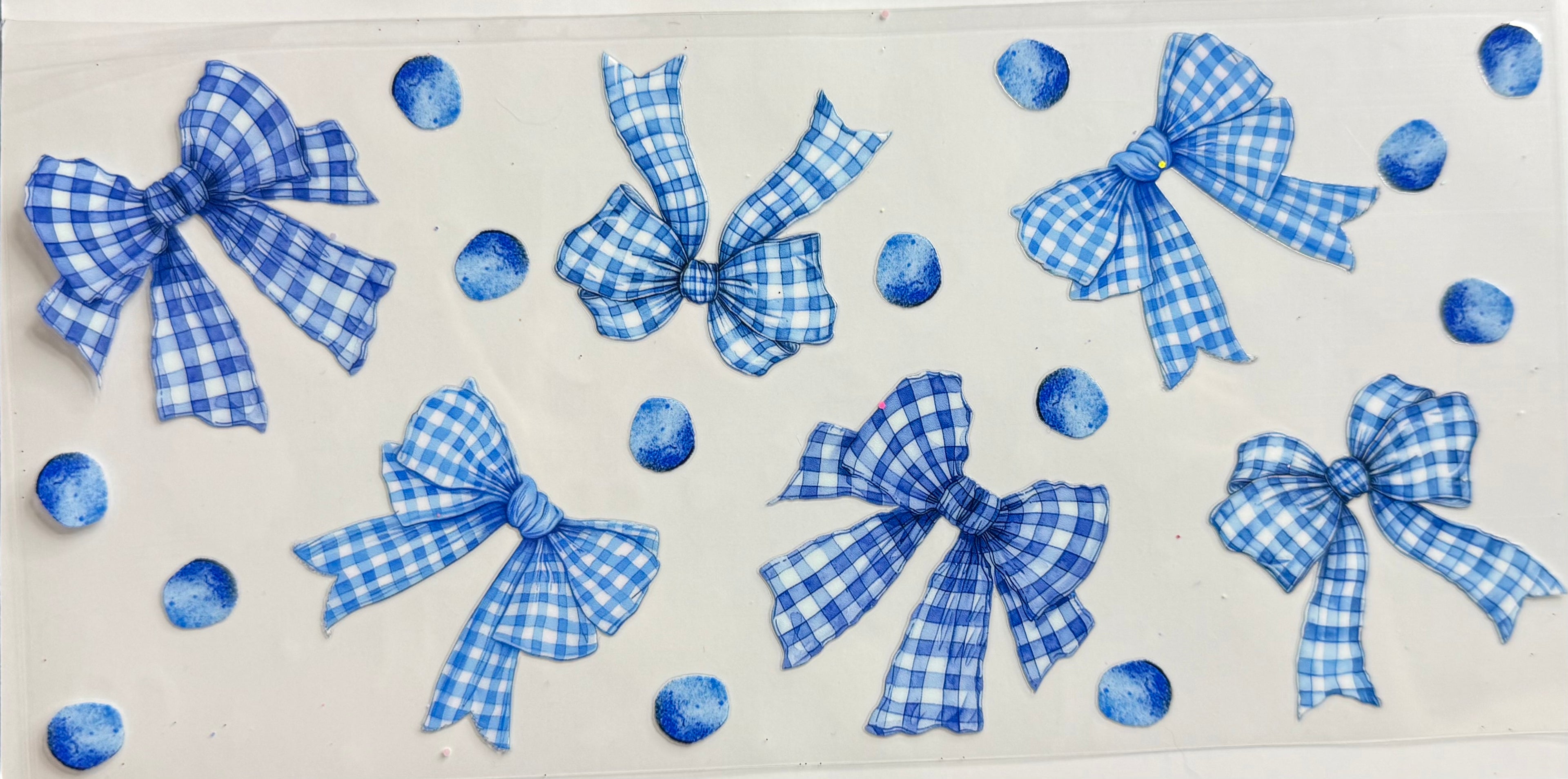 Blueberry plaid bows