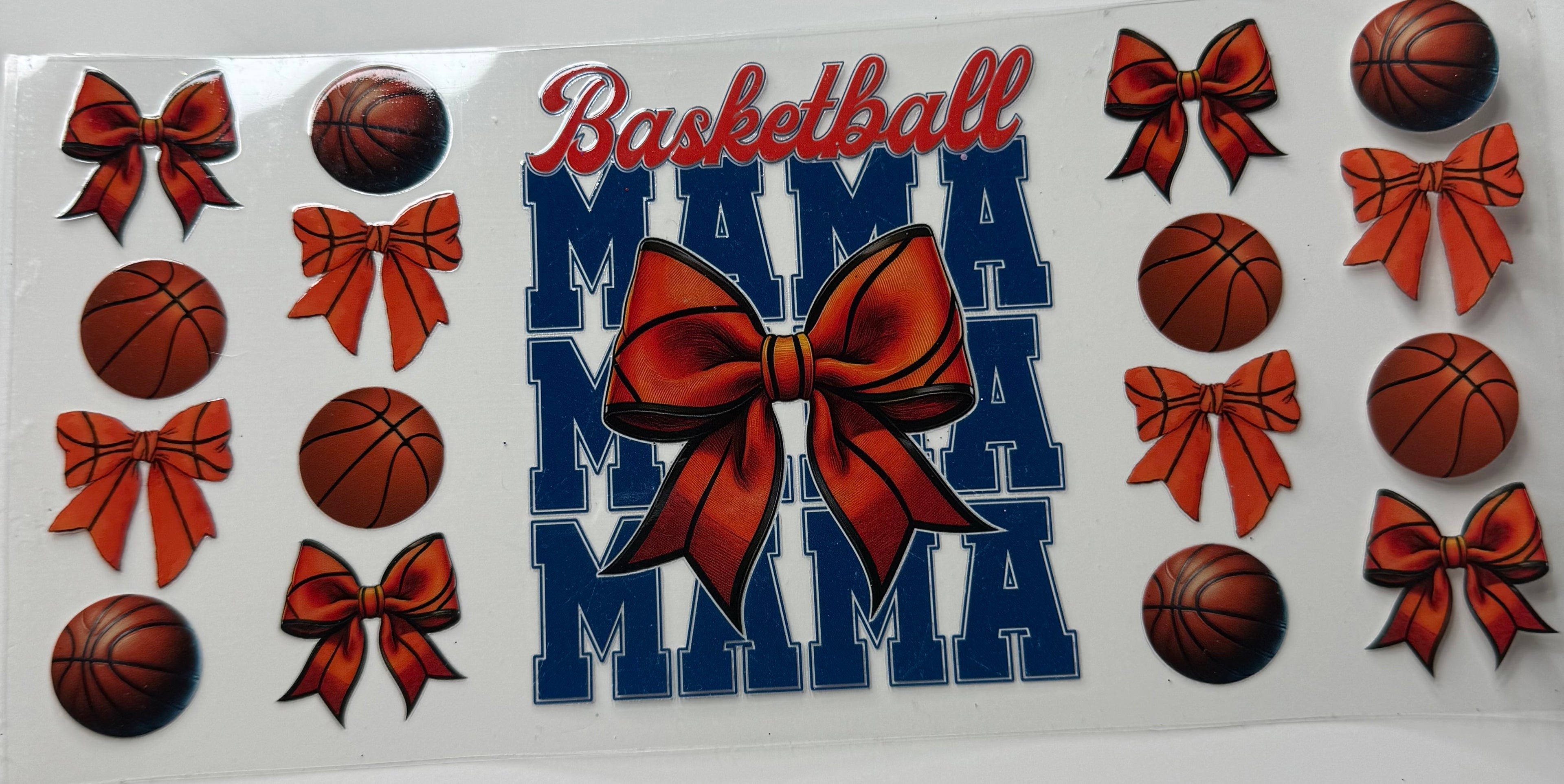 Baseball mama red bow