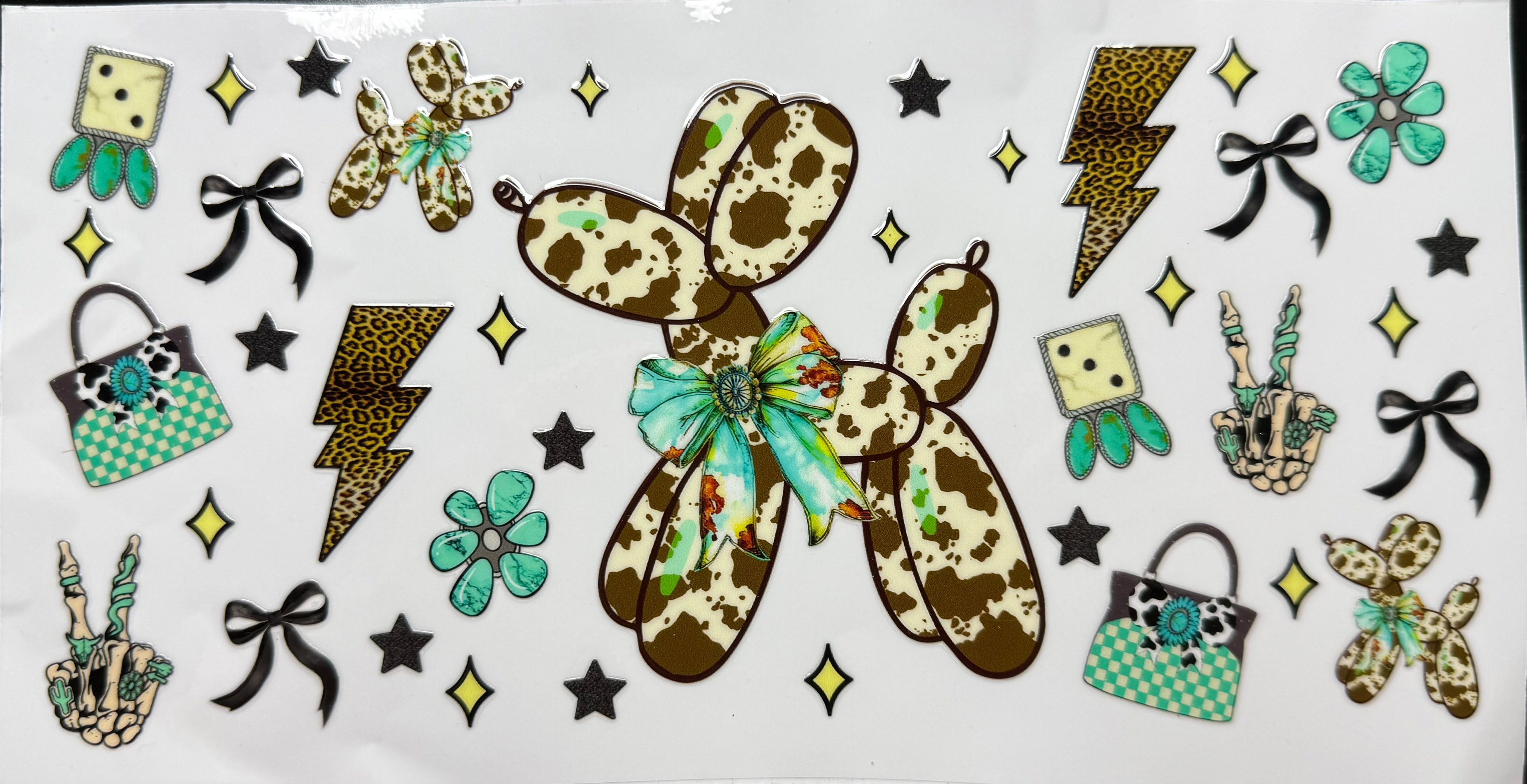 Balloon dog animal print