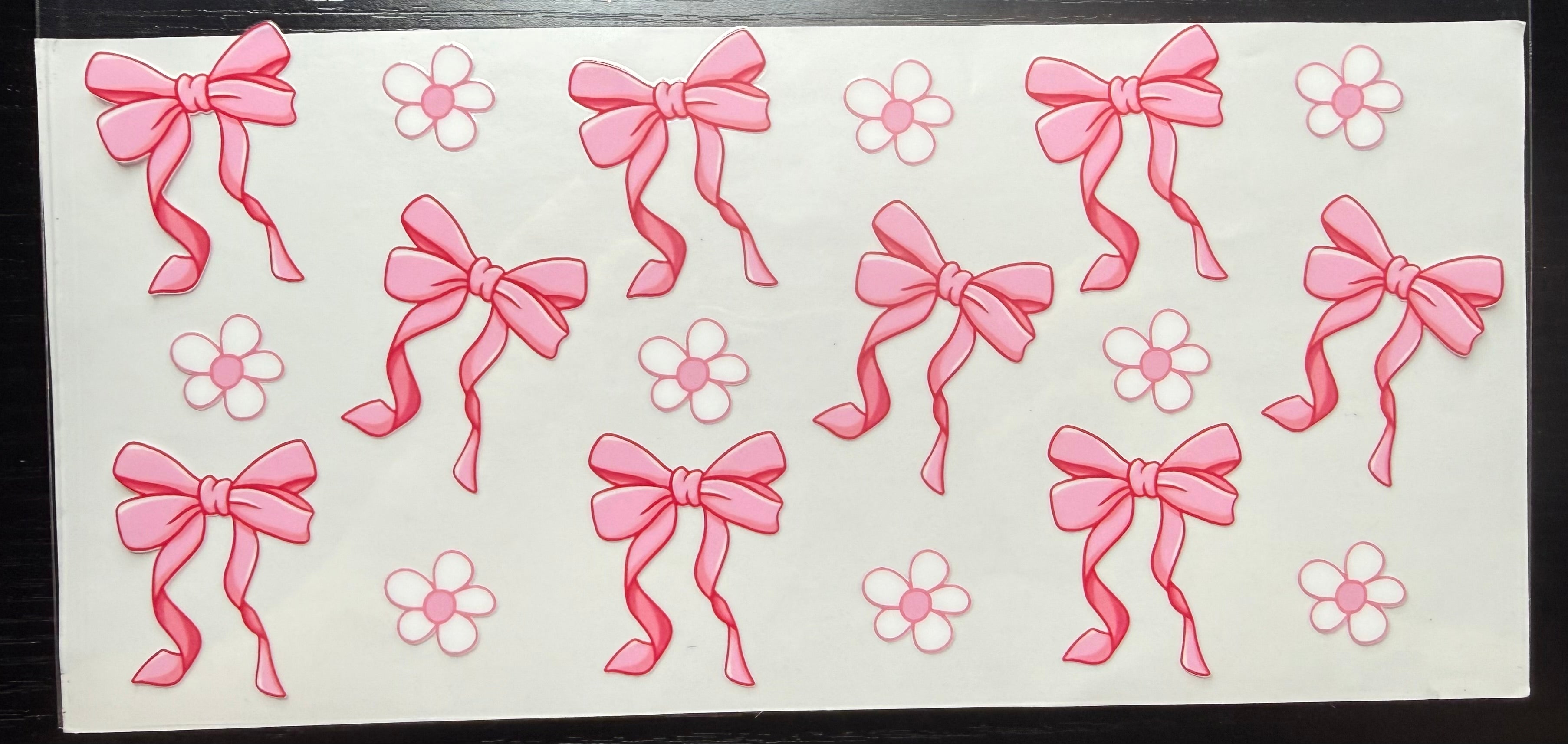 Pink Bows w/ daisies