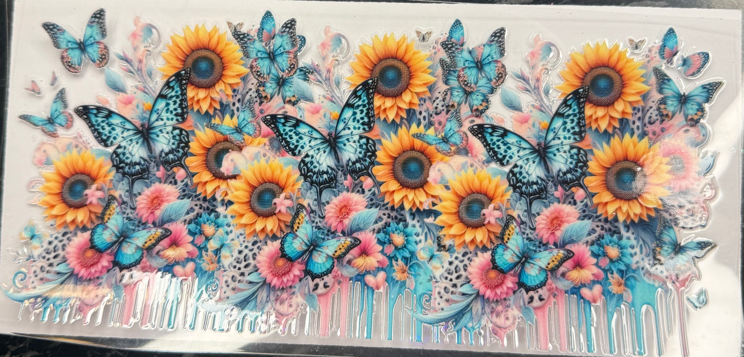 Sunflower butterfly drip