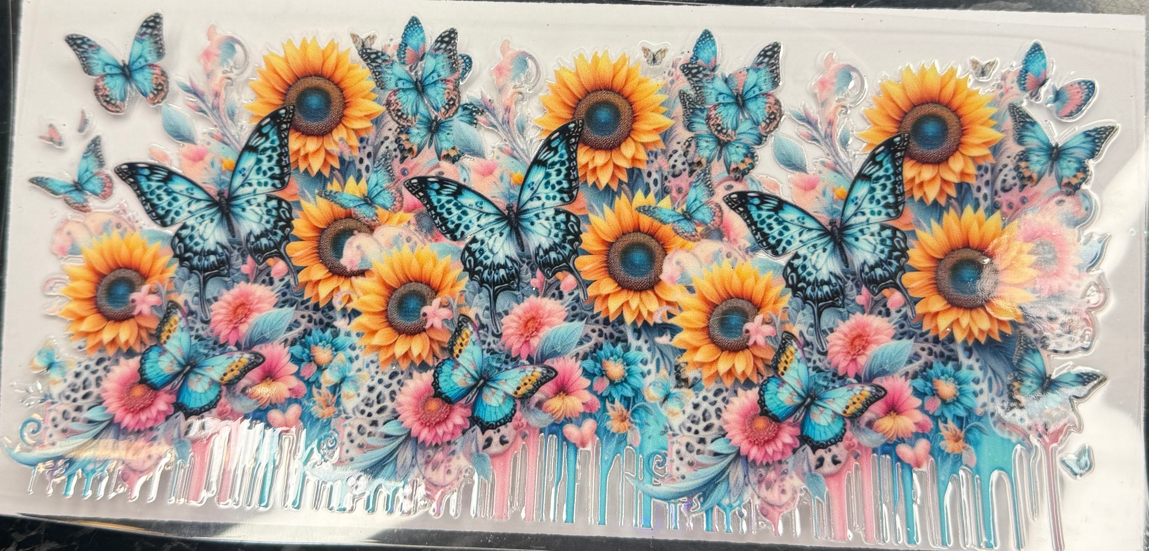 Sunflower butterfly drip