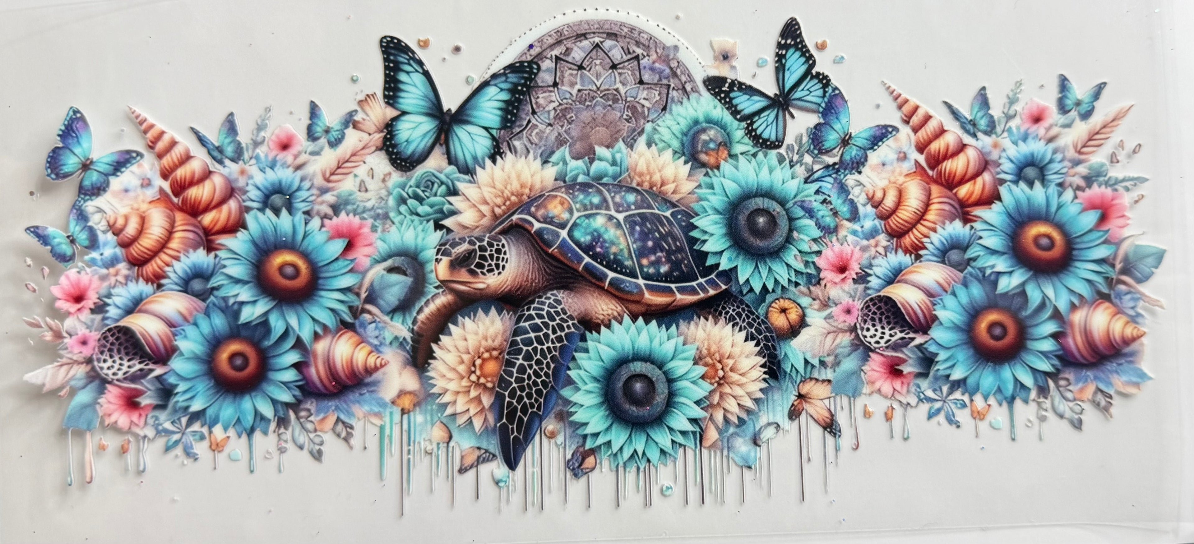 Turtle floral butterflies