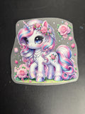 Pink floral unicorn