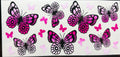Hot pink and black butterflies