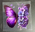 Purple floral butterfly