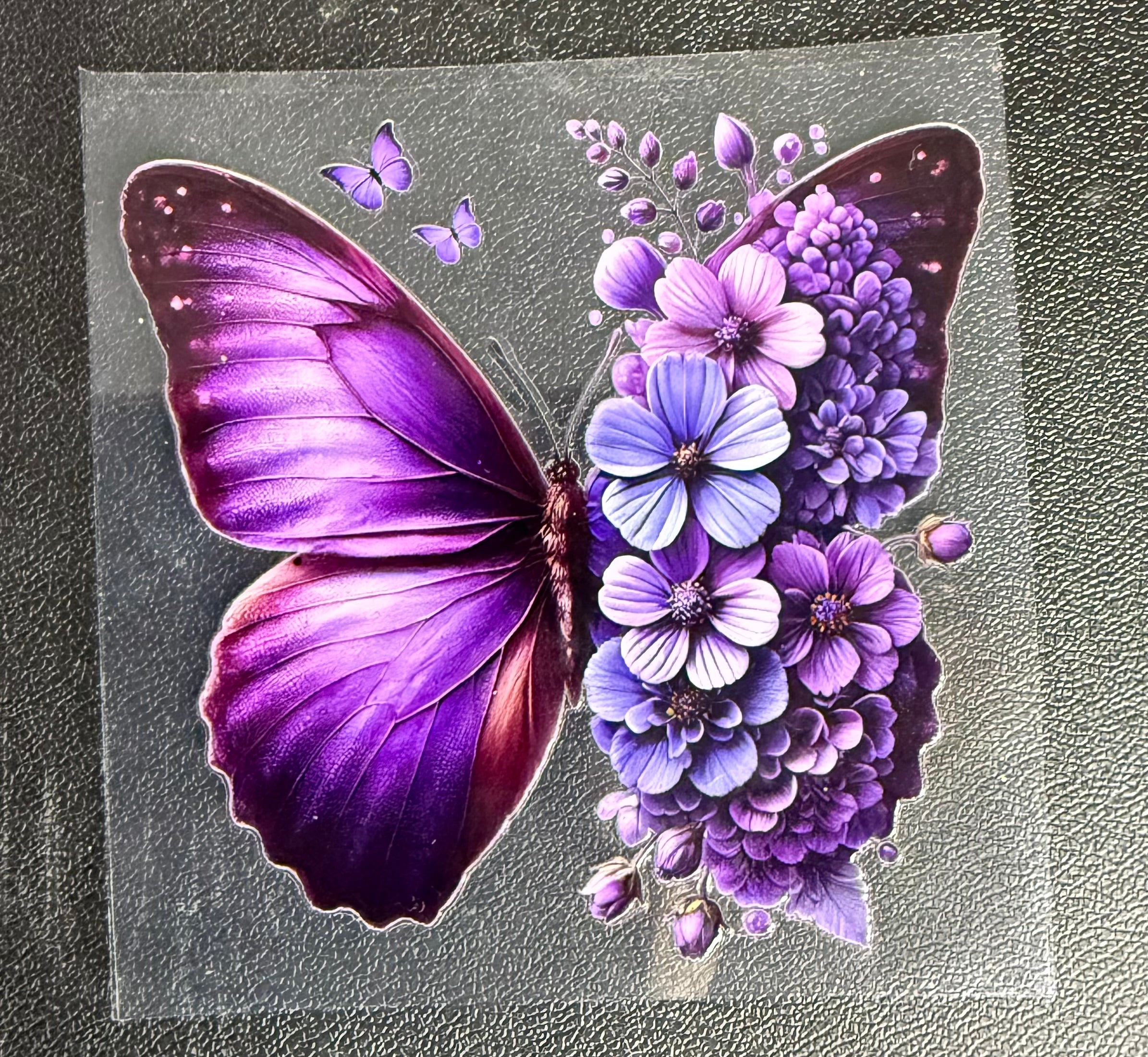 Purple floral butterfly