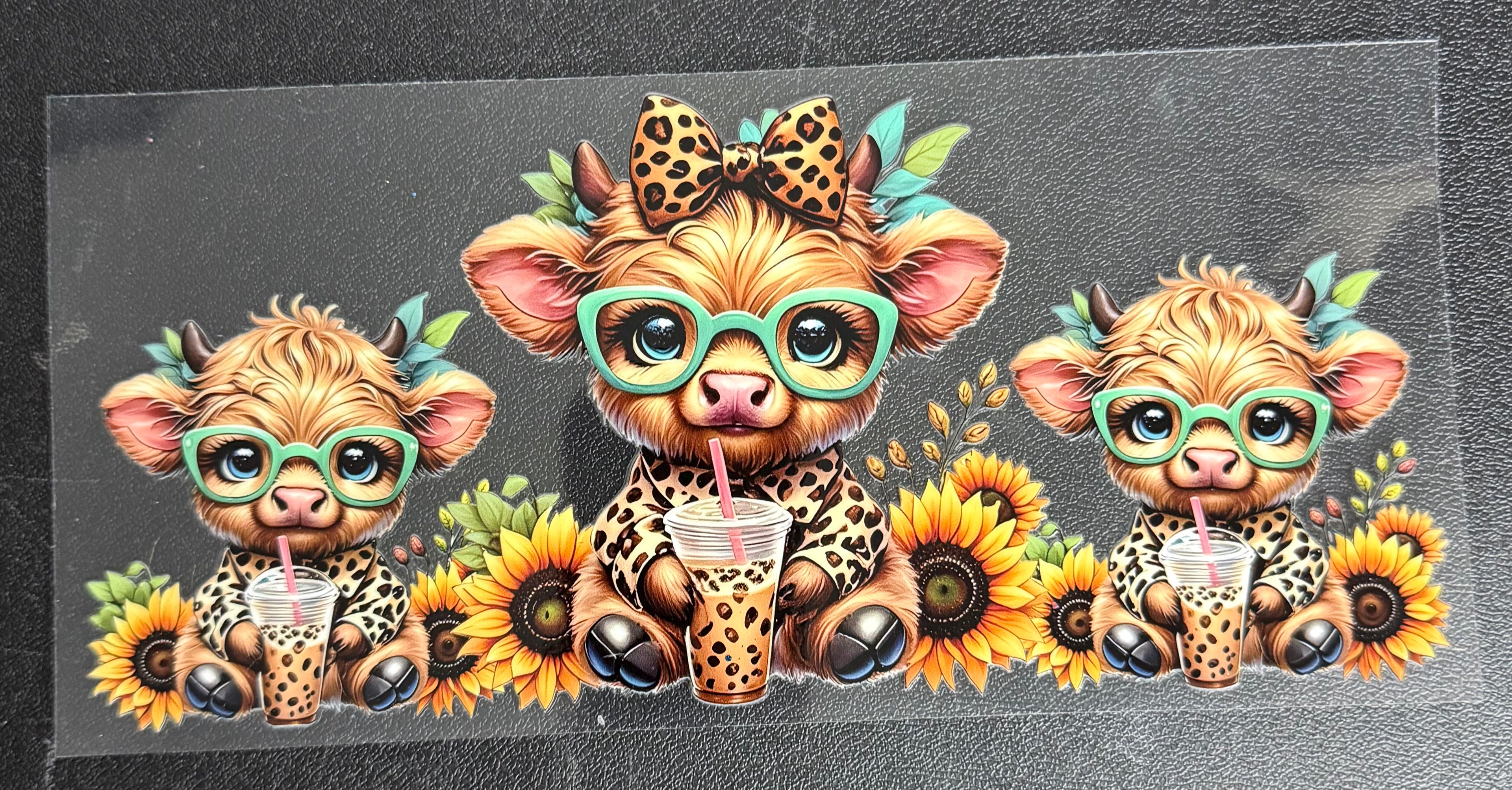Leopard sunflower cow