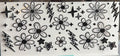 Black and white flowers
