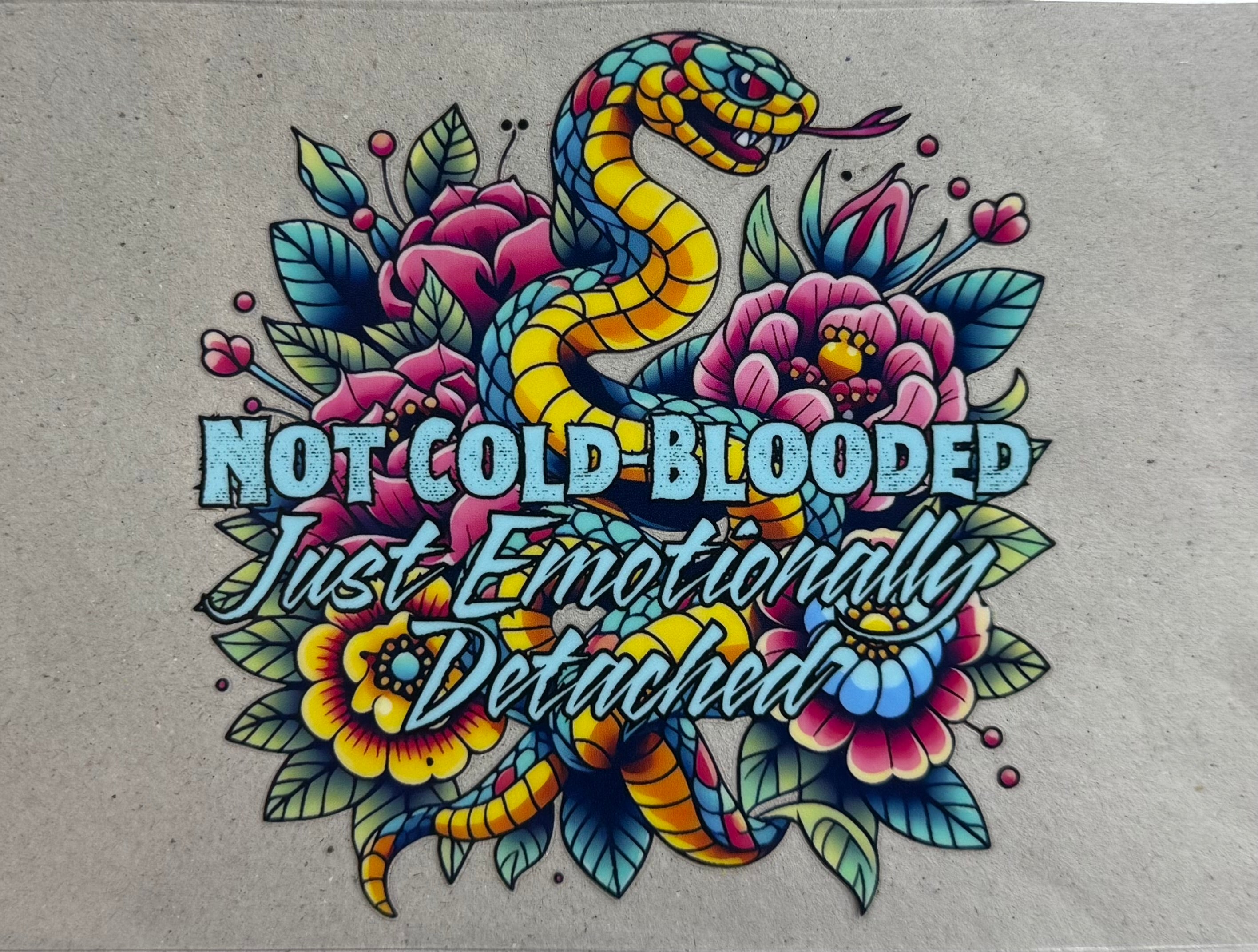 Not cold blooded just emotionally detached