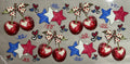 Red white and blue cherries