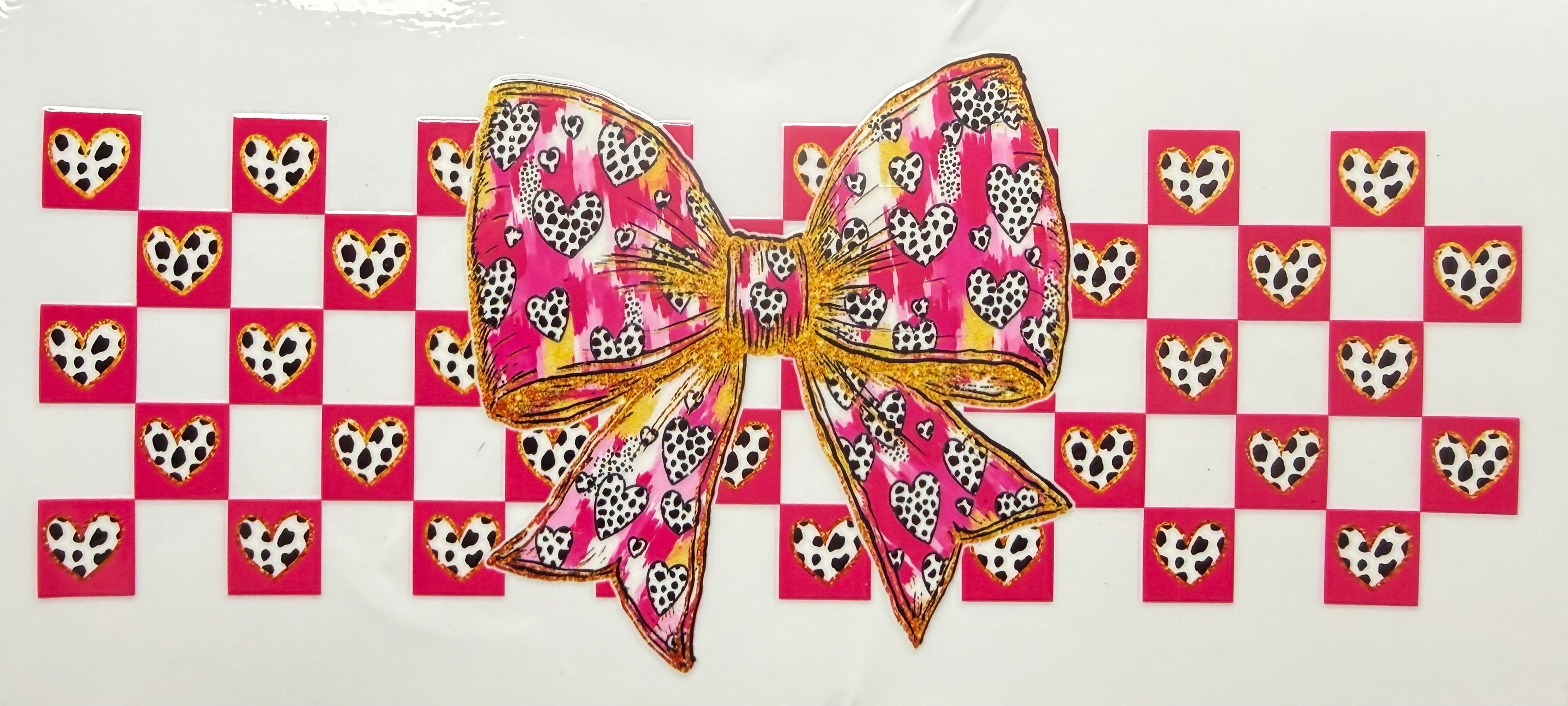Cow print bow
