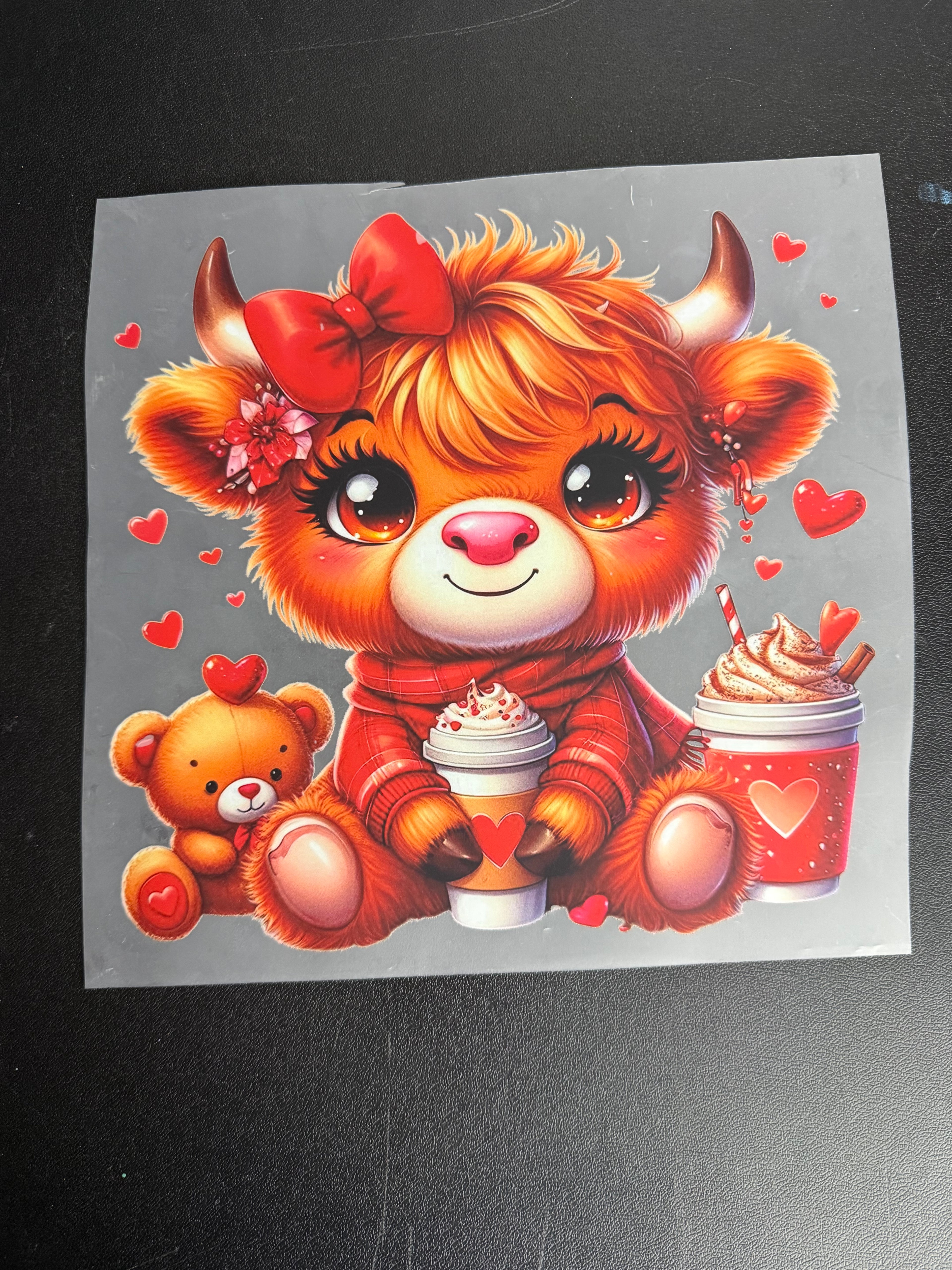 Valentine coffee cow