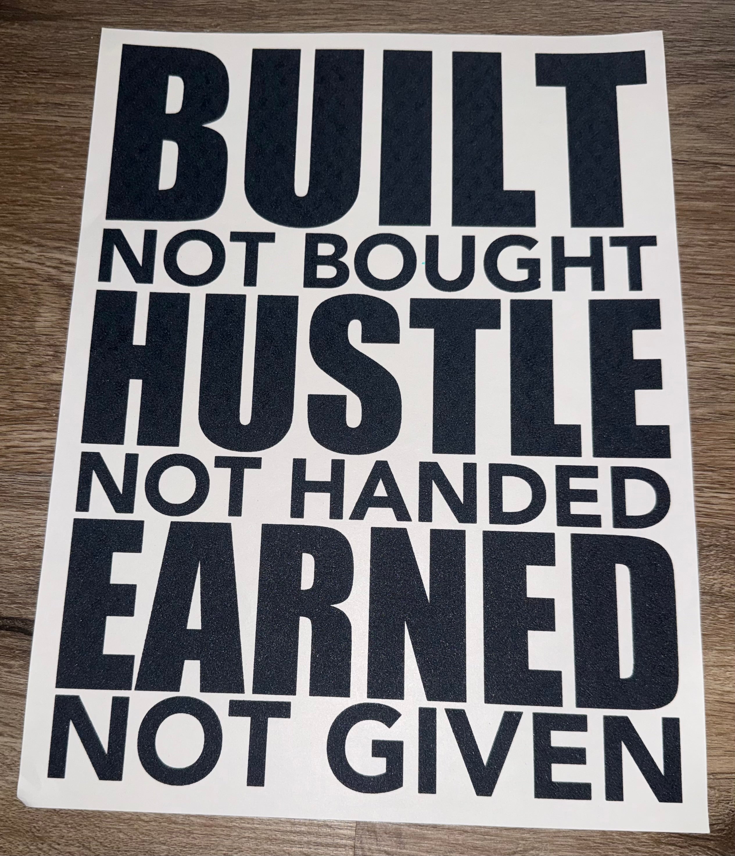 Built not bought