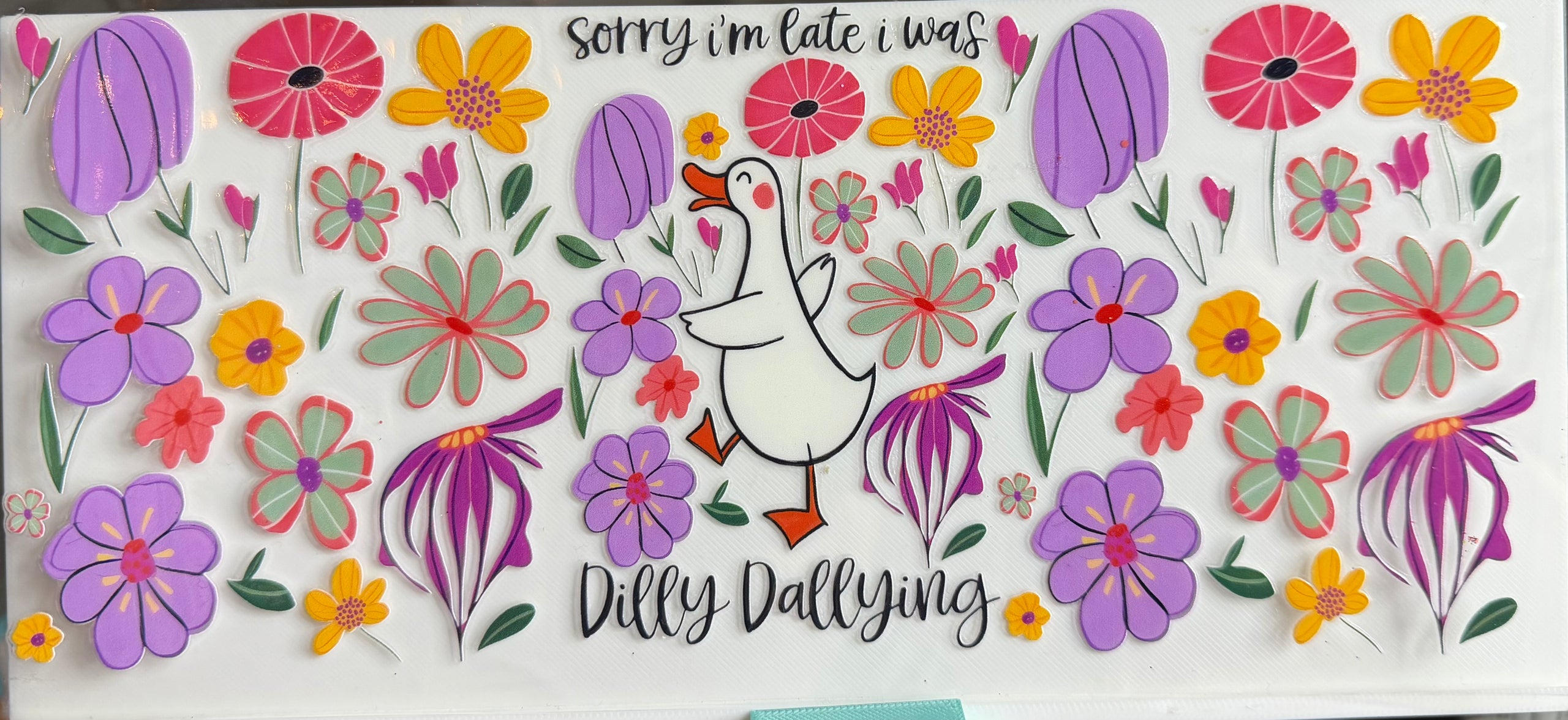 Sorry I’m late. I was dilly dallying