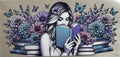 Floral reading girl