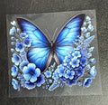 Blue floral butterfly