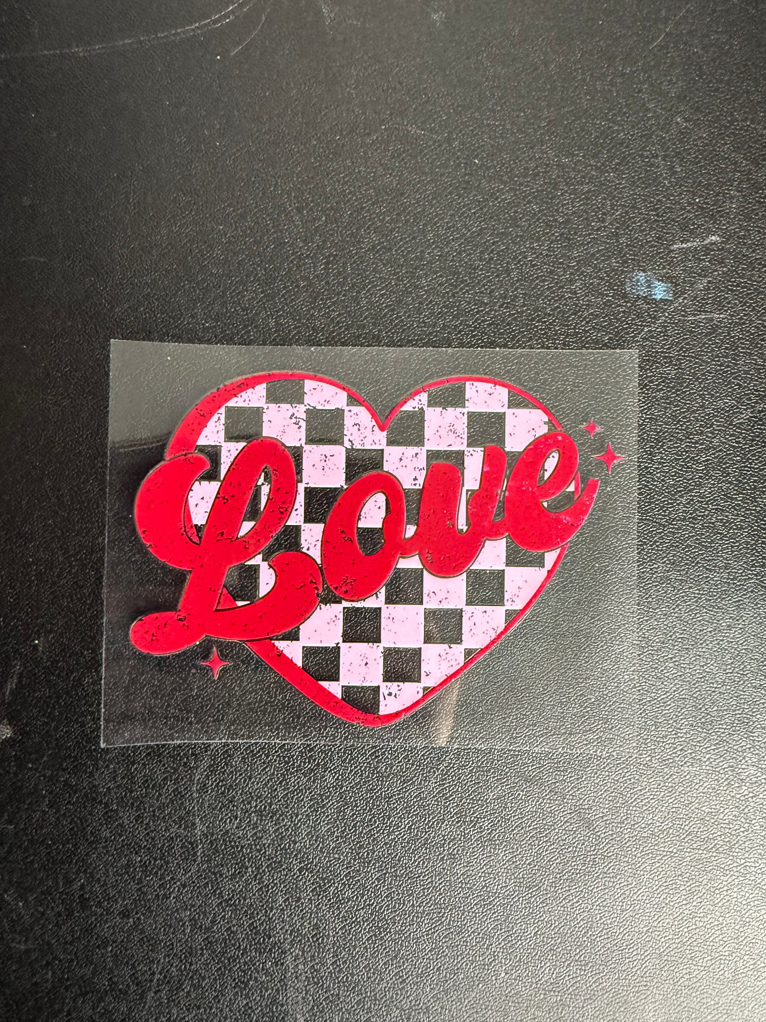Love heart checkered