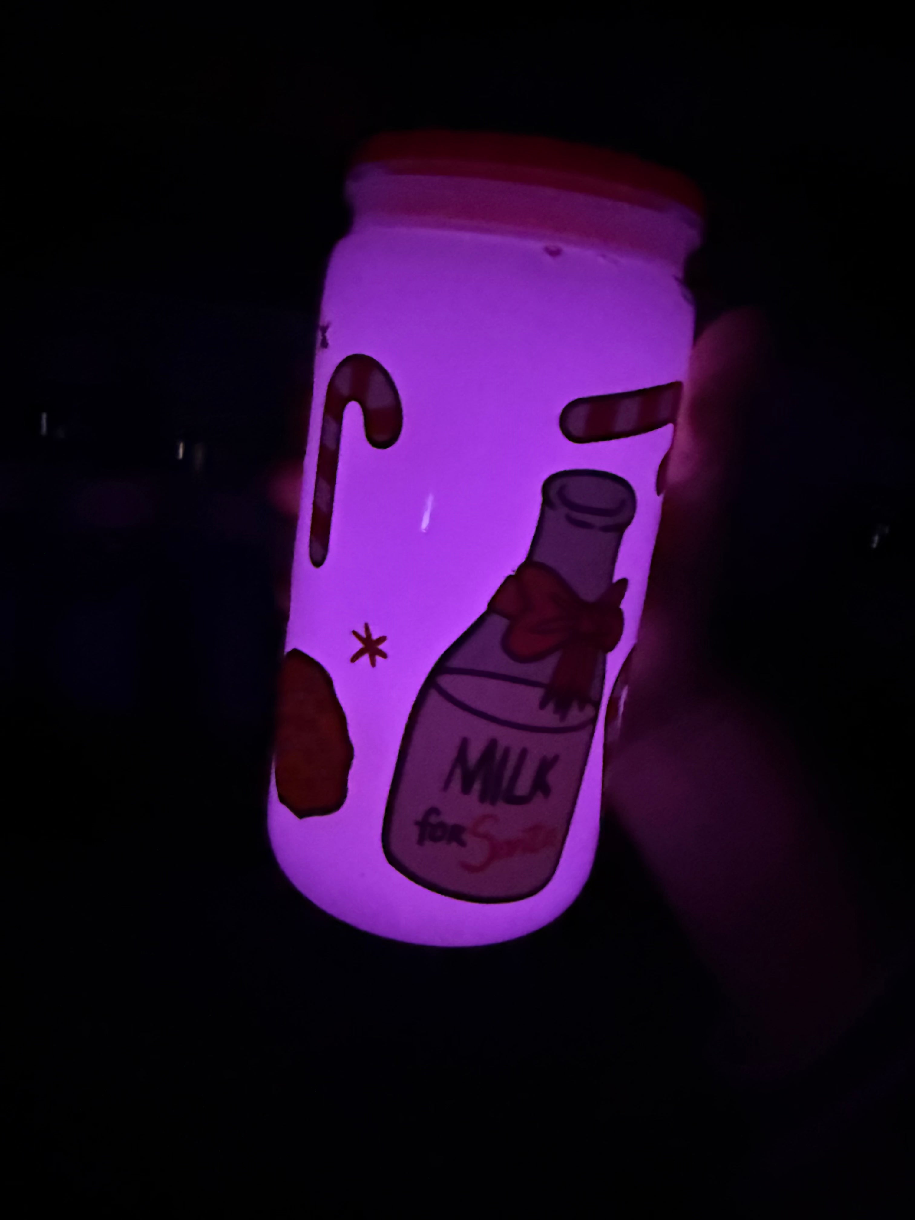 Premade! Glow in the dark milk for Santa